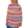 Damenmode Große Größe Rundhals Langarm Casual Print Lose Pullover Top