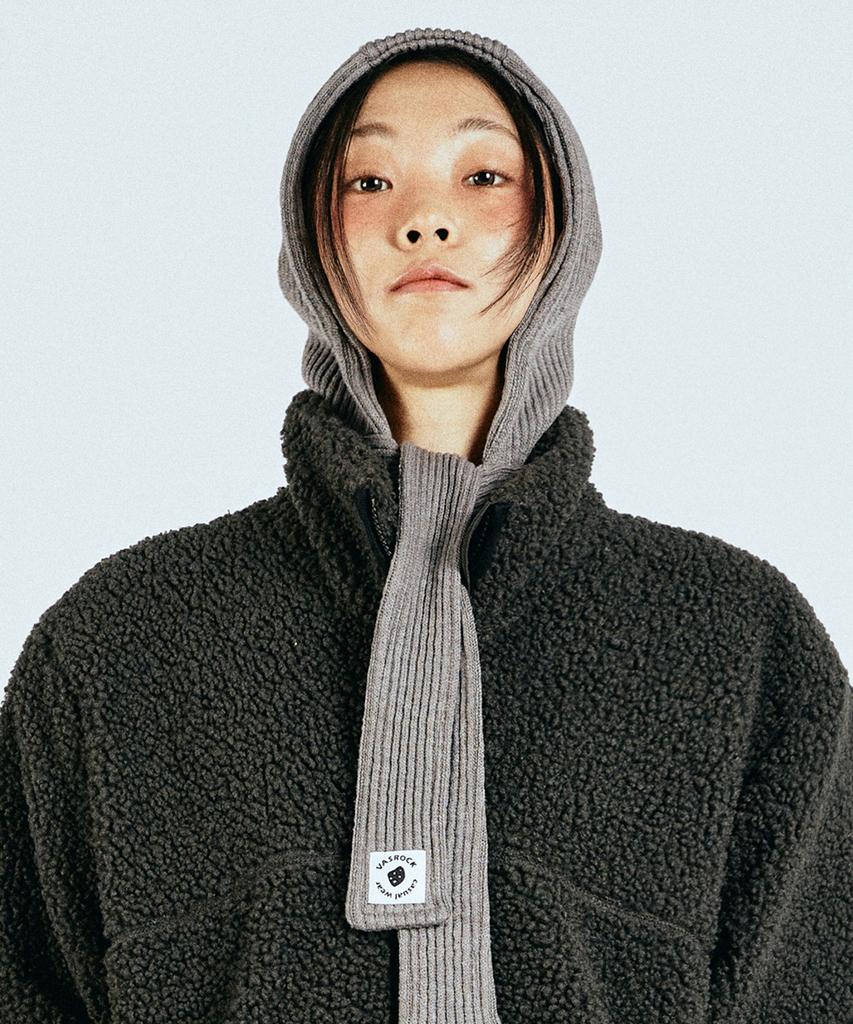VASROCK Churros Knit Scarf Balaclava Gray