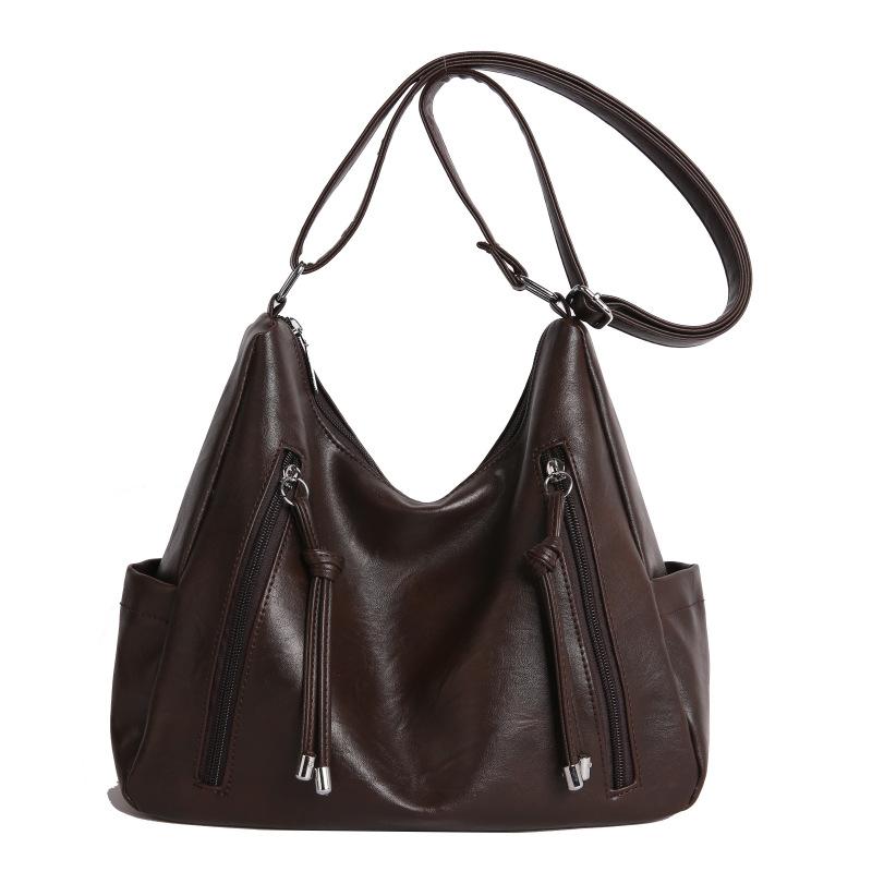 Simple and Fashionable Large-capacity Tote Bag, Retro Casual Shoulder Bag, Commuter Women's Bag