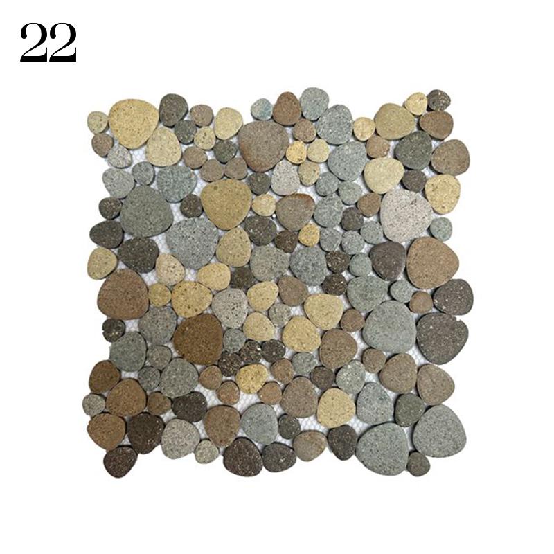 Keramik Kopfsteinpflaster Mosaik Fliesen Spa Heißwasserquelle Pool Fischteich Fragmente 30cm Badezimmer Rutschfest Blau Und Weiß Porzellan Fliesen