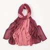 Ombre Modal Fabric Hijab Scarf Double Stitches Edge Cotton Viscose Muslim Women Scarf Soft Lightweight Shawl Rayon Scarf Hijab