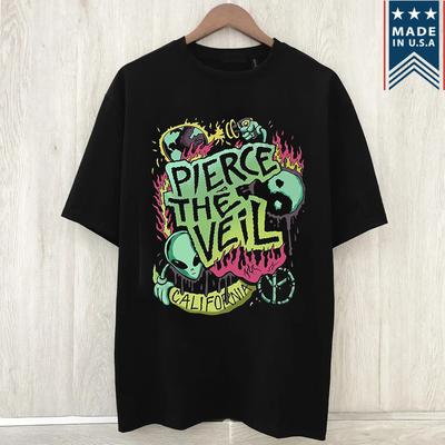 Pierce The Veil Band Kalifornien Svart T-shirt Full Storlek S-5XL Unisex T-shirt