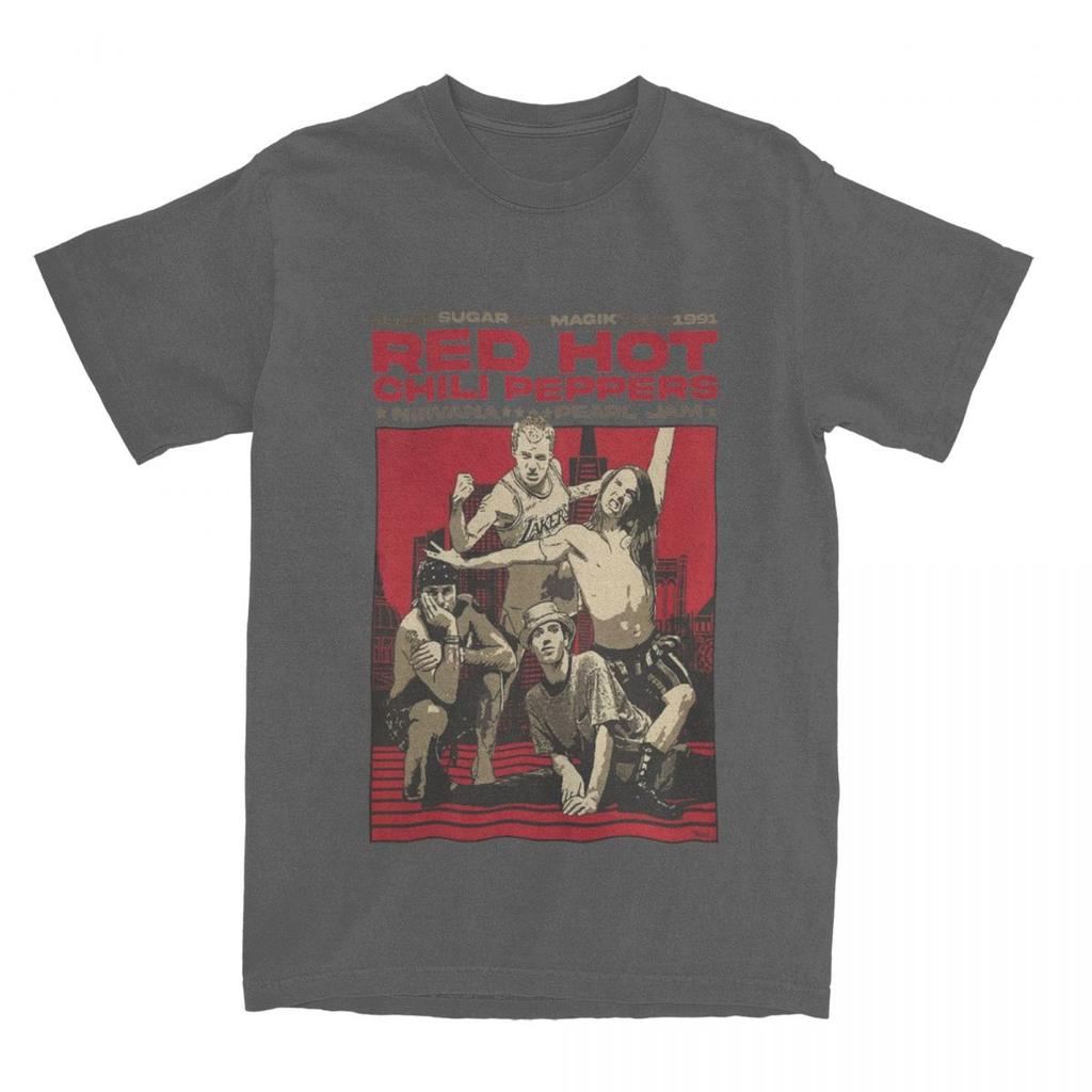 Red Hot Chili Peppers Rock Band T Shirts Accessories Men Women's Cotton Vintage Tees Short Sleeve Clothes Unique