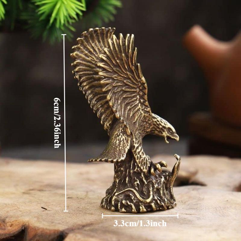 Flying Eagle Catching Snake Statue Animal Sculpture Retro Brass Figurines Miniature Ornament Home Feng Shui Decor Gift