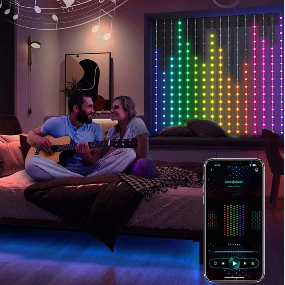 DIY Pattern Fairy String Lights APP Controlled Smart Lights RGB Pixel Lights  Window Decor