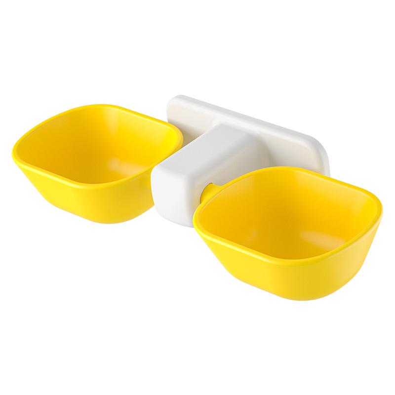 Wall Mounted Cat Bowl Double Pet Feeding Bowls Hanging Water Bowl Removable Design for Feeding Multiple Pets at Home