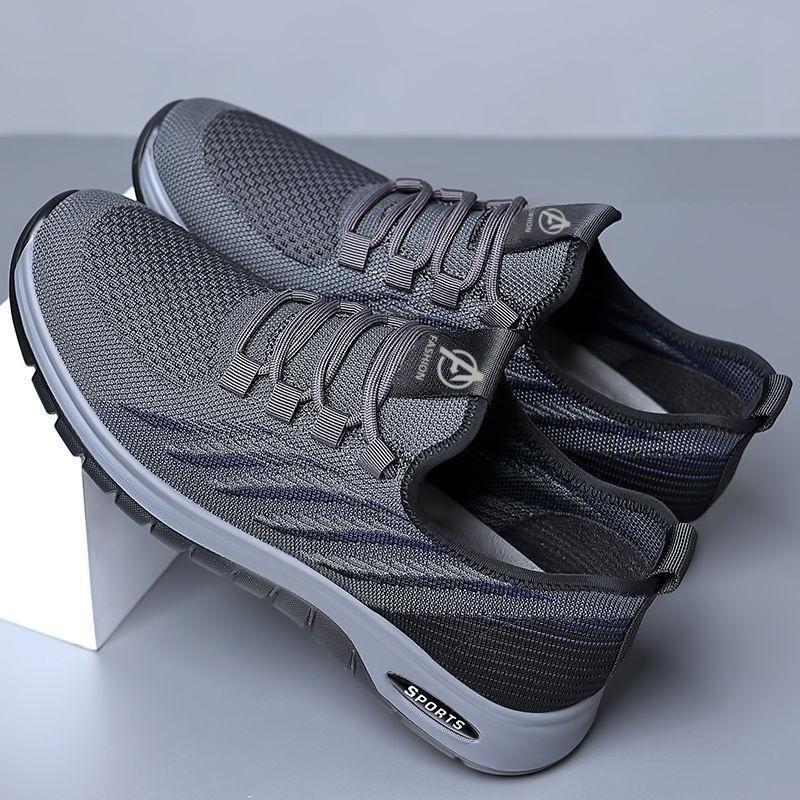 Men's Flyknit Breathable Mesh Slip-On Casual Shoes