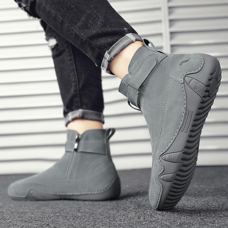 Fashion Men Leather Fashion Driving Shoes 2024 Stylish for Men Ankle Boots 2024 New All-match Low Top Mens Sneakers Outdoor Men Shoe