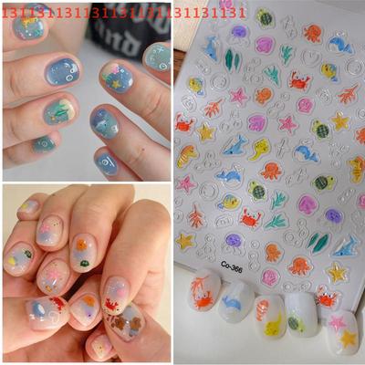 Shell Starfish Clams Conch Stars Manicure Decals Decoration Summer Nail Charm Cartoon Ocean Beach Ocean Nail Art Stickers
