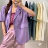 2021 Summer Plus Size Korean Style Candy Color Loose Short Sleeve Women's Blazer