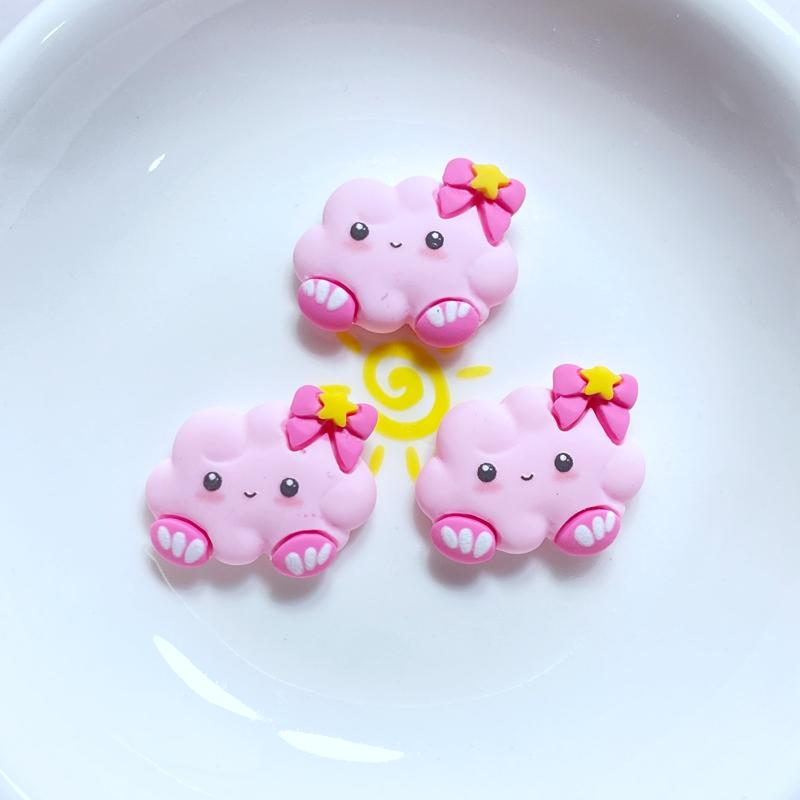 10Pcs New Cute Mini Bear /Rabbit /Cloud  Flat Back Resin Cabochons Scrapbooking DIY Jewelry Craft Decoration Accessories
