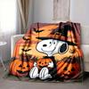 1Pc Halloween Snoopy Pumpkin Night Blanket Soft And Comfortable Casual Warm Camping Travel Christmas Halloween Gift M917102