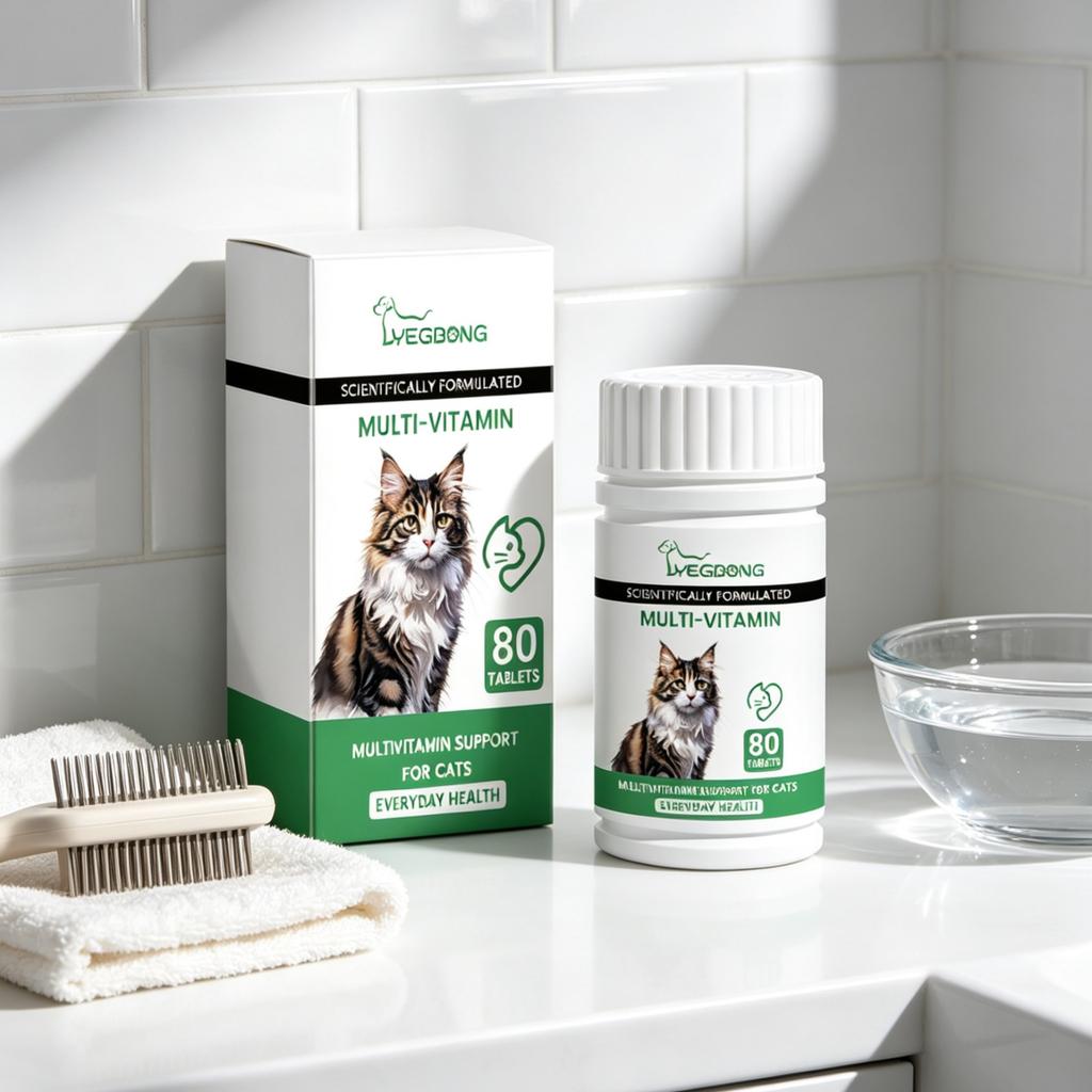 YEGBONG Cat Multivitamins Energy Support Vitality Daily Nutrition Health Gentle Non Irritating Cat Vitamins Supplement 80 Pieces2