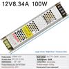 LED Ultra-Thin Fabric Light Box Switchable Power Supply, 12V/24V, Long Strip, 60W to 400W