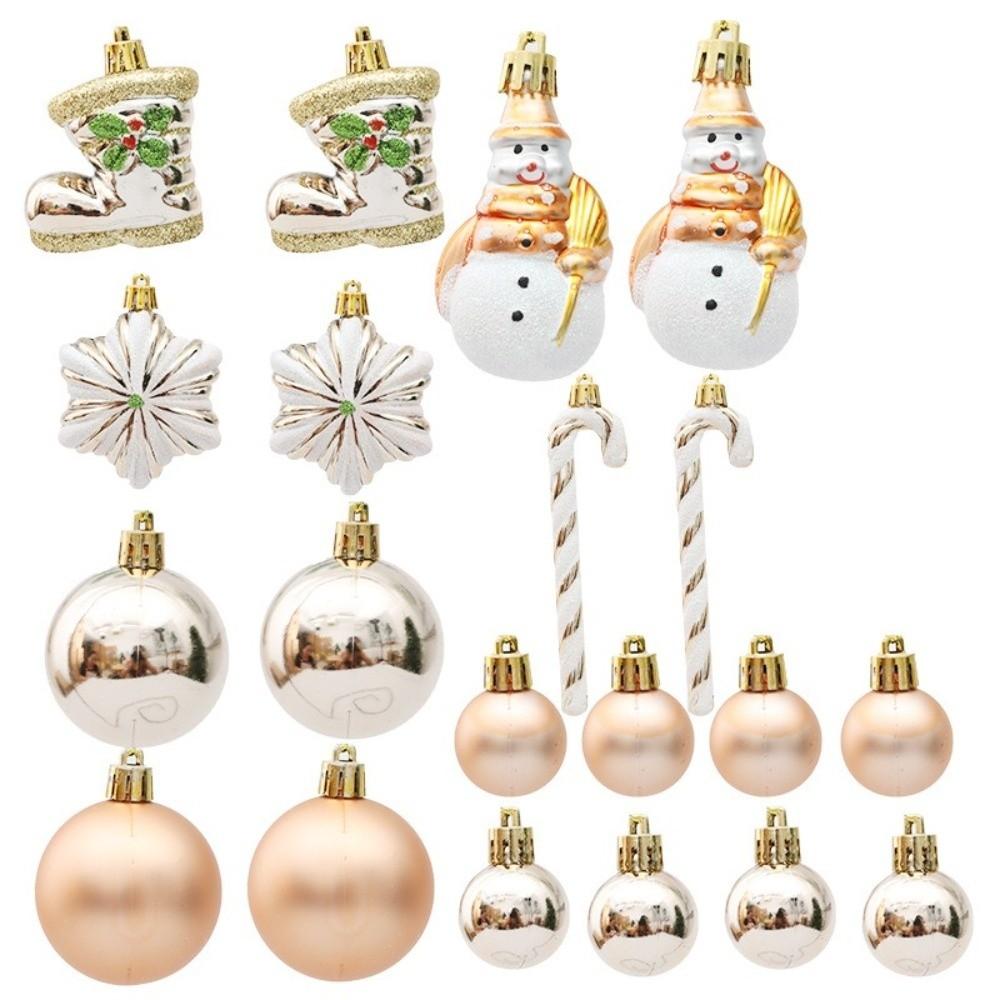 29/20Pcs Star Xmas Tree Hanging Ornaments Champagne Merry Christmas Decorations  Home New Year Decor