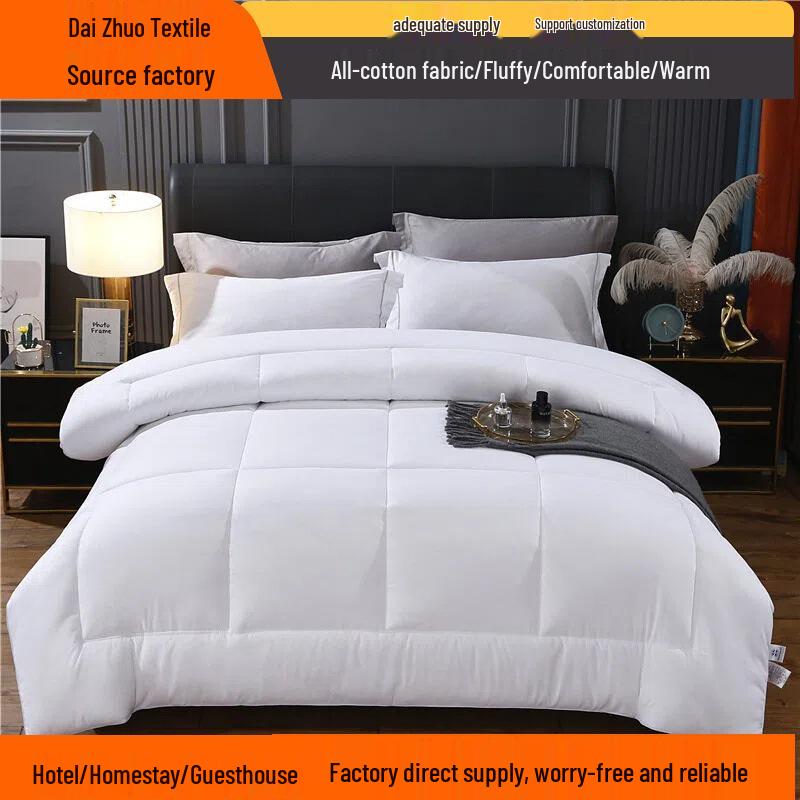 Fünf-Sterne Feder Samt Steppdecke - Reine Baumwolle, Ganzjahreswärme