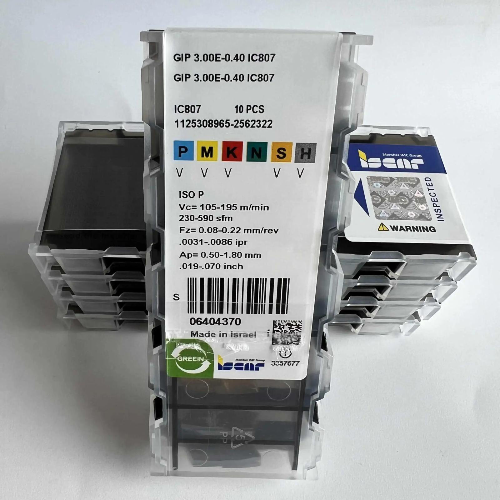 

ISCAR / GIP3.00E-0.40 IC807 /Industrial indexable Carbide Inserts 10 PCS