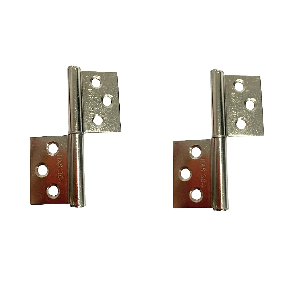 

2 Piece Stainless Steel Hinge, 360 Degree Rotating Hinge, Symmetric Hinge, Unpluggable Hinge, Easy 3 Inch