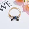 Cute Cat Flower Heart Charm Bracelets for Women Girls Gold Color Stainless Steel Bangle Sweet Accessories Jewelry Birthday Gift