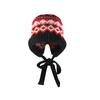 Winter Ear Protection Lace Up Warm Womn Balaclava Knitted Hat