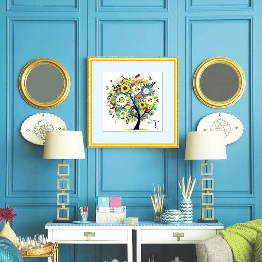 DIY Cross Stitch Kits Handmade Needlework Embroidery Kits Colorful Tree Home Decoration Summer Season