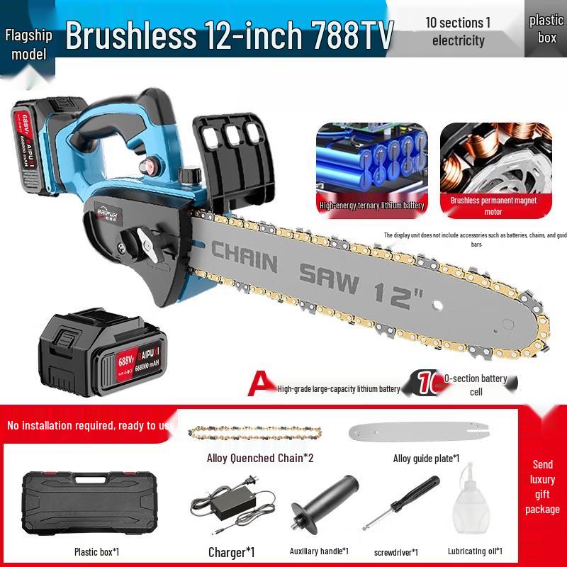 BAIPUXI Handheld Cordless Electric Chainsaw CN plug (adapter included)