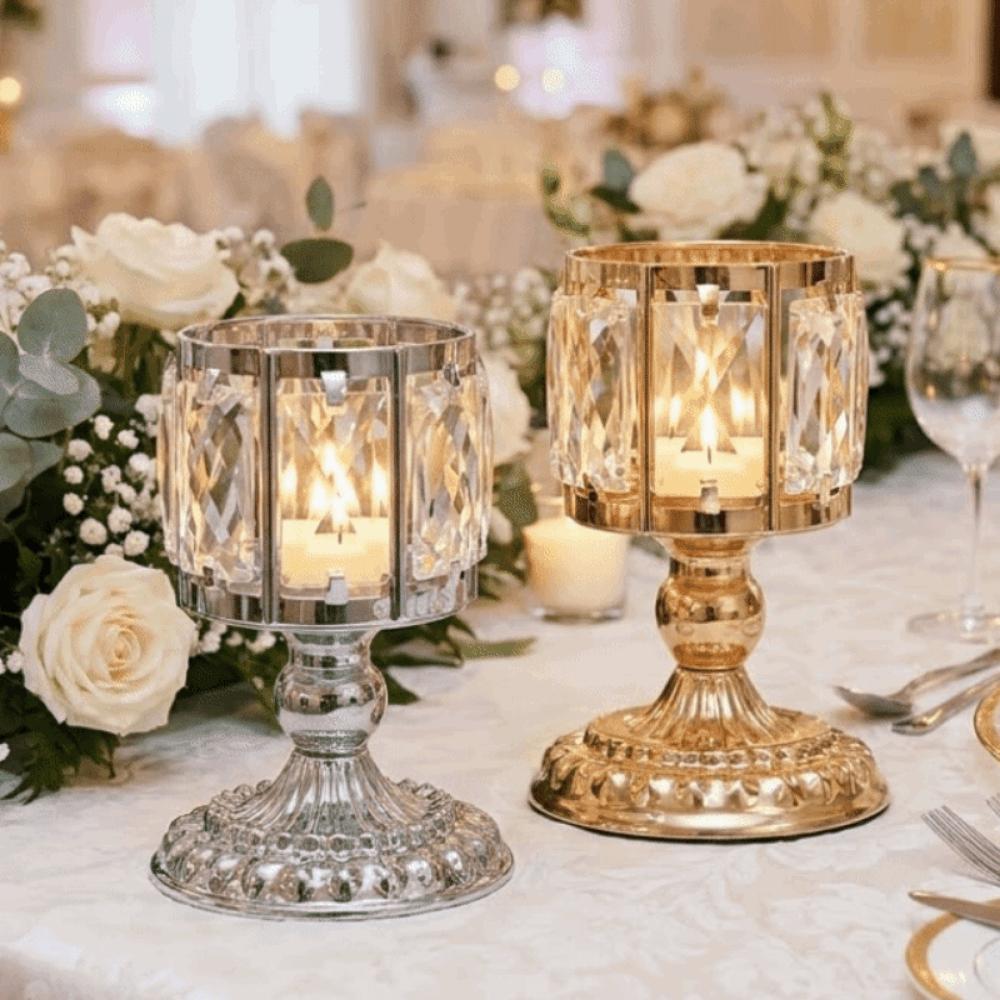 European Style Candlestick Cylinder Tealight Holder Ornaments Candle Cup  Wedding Party