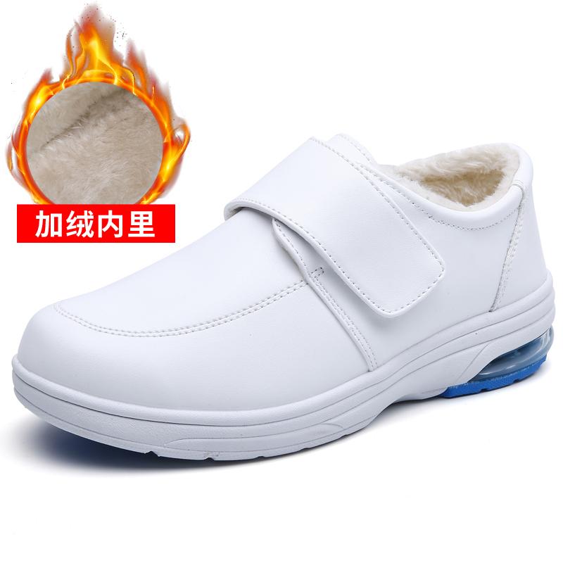 Shoes winter soft sole air cushion flat bottom wedge heel velvet cotton shoes warm medical shoes
