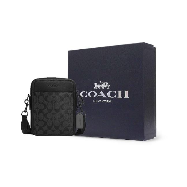 Coach Sullivan 17 Classic Monogram Print Zipper Closure Multi-Functional Pocket Pebble Leather Coated Canvas Crossbody Bag Small CC009-QBMI5