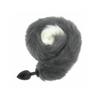80Cm Long Grey White Fox Tail Cosplay Anal Butt Plug  Pet Play Butt Plug Tails