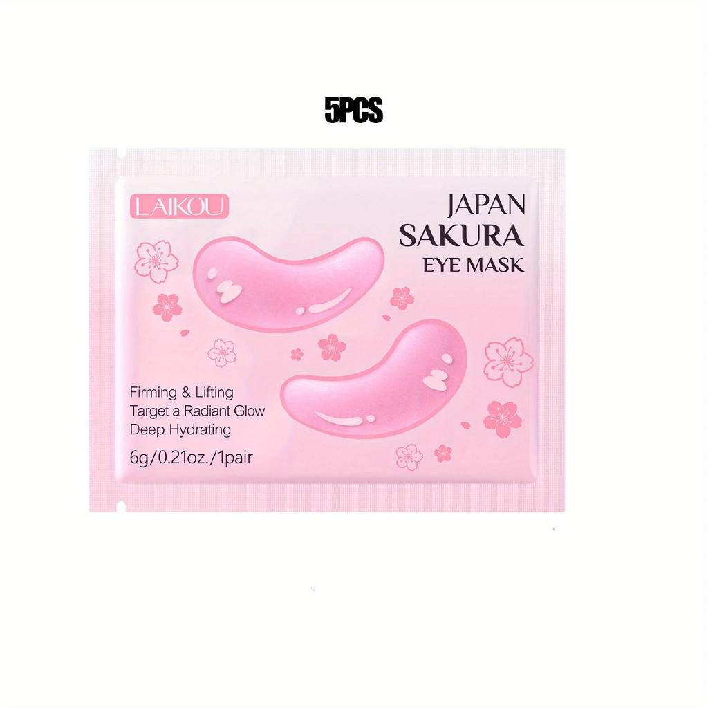 Mascarilla de Ojos Flor de Cerezo Hidrata la Piel Hidratación Profunda Reduce las Líneas Finas Segura Libre de Alergias Portátil