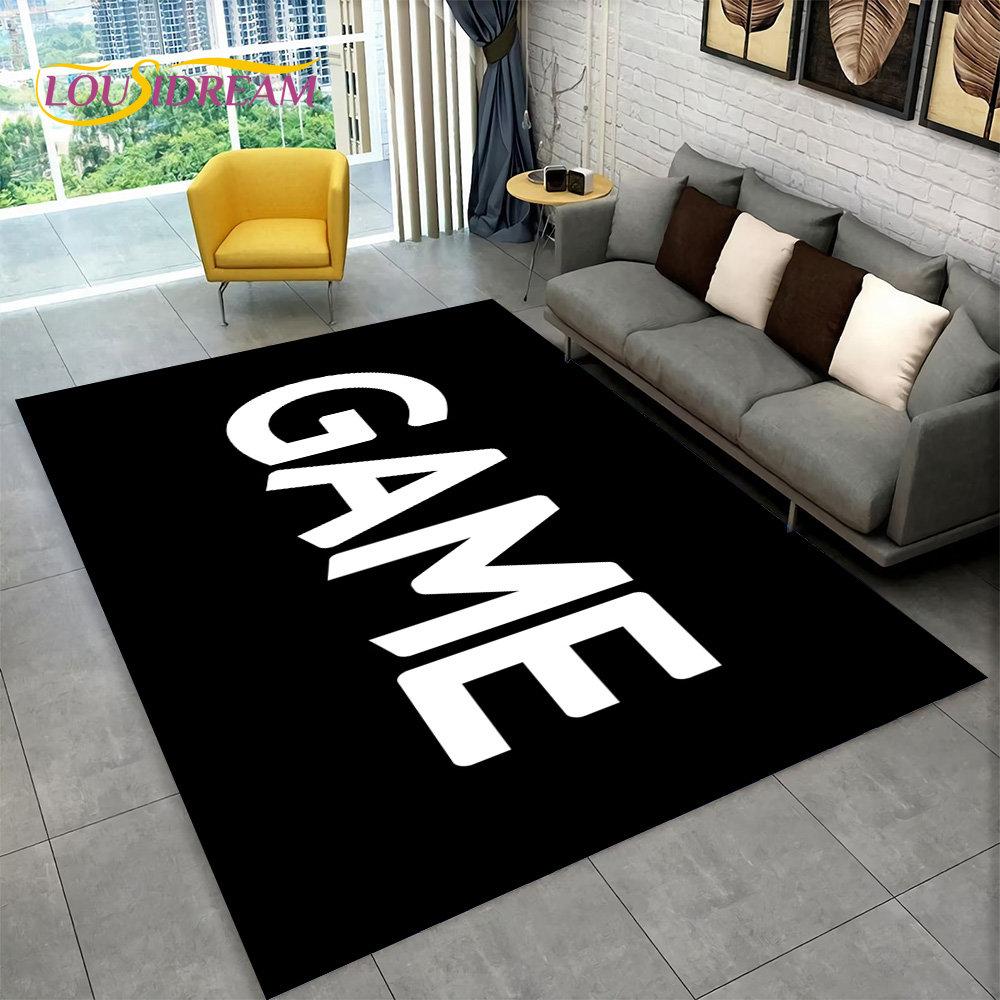 

3D мультяшный геймерский ковер Game Over, ковер для гостиной, спальни, дивана, игровой комнаты, коврик для декора, детские игры, нескользящий напольный коврик 40x60cm(15x23in)