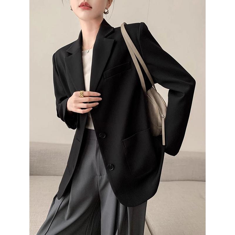 Women's Blazer Jacket Spring Autumn Casual Design Sense Ladies Outerwear All-match Elegant Fashion Female Suit Coat