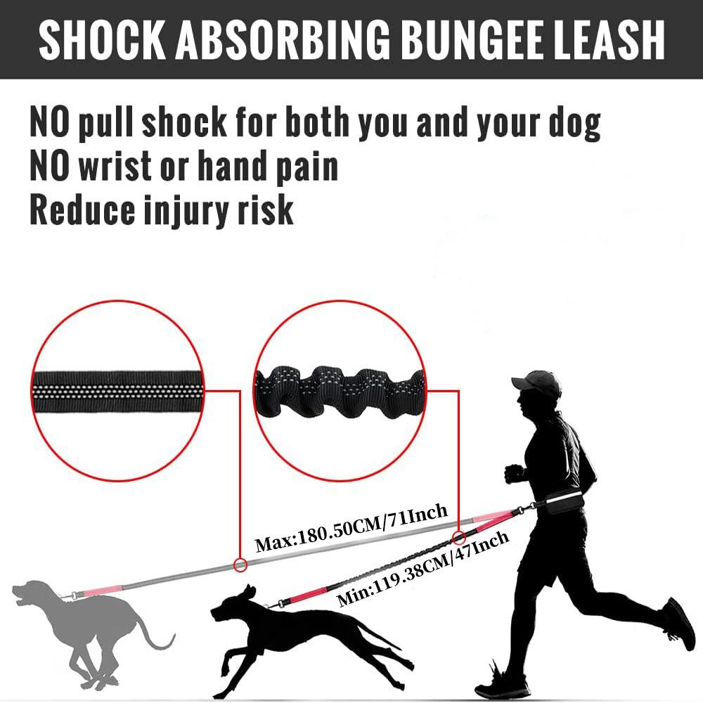 Hot Sale Running Dog Walking Belt Traction Rope Reflective Safety Buffer Retractable Outdoor Dog Rope Outdoor Sports Dog Rope