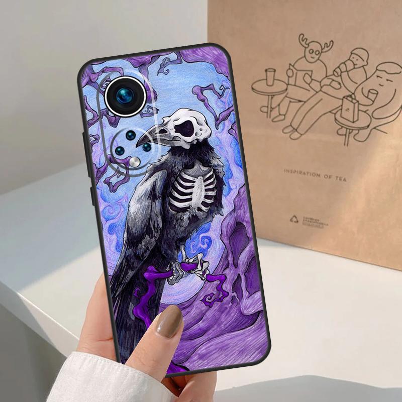 Crow Raven Dark Skull For Honor Magic 7 Lite 5 6 8 Pro Case For Honor 400 200 90 70 50 X8c X8b X9a X9b X9c X9d Win