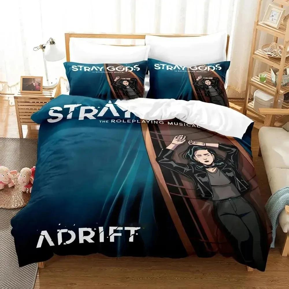 Anime Game Stray Gods Bedding Set Duvet Cover Bed Set Quilt Cover Pillowcase Comforter King Queen Size Boys Adult Bedding Set