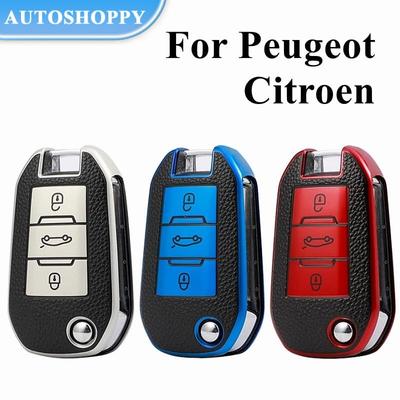 TPU Ochranný obal na kľúč od auta typu flip pre Peugeot 208 3008 308 508 408 2008 307 4008 Pre Citroen C4 C3 C6 CACTUS C8 Príslušenstvo