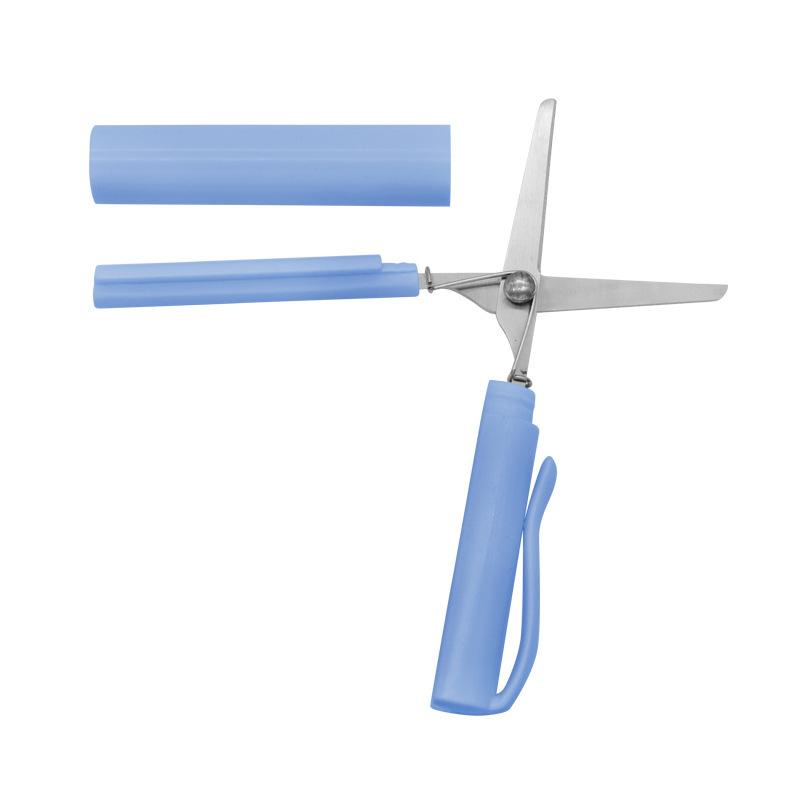 

1 шт. Мини-портативные складные ножницы - компактные и универсальные для студентов и художников, канцелярские принадлежности для офиса и учебы синий