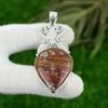 925 Sterling Silver Natural Noreena Jasper Art Deco Handcrafted Bezel Pendant