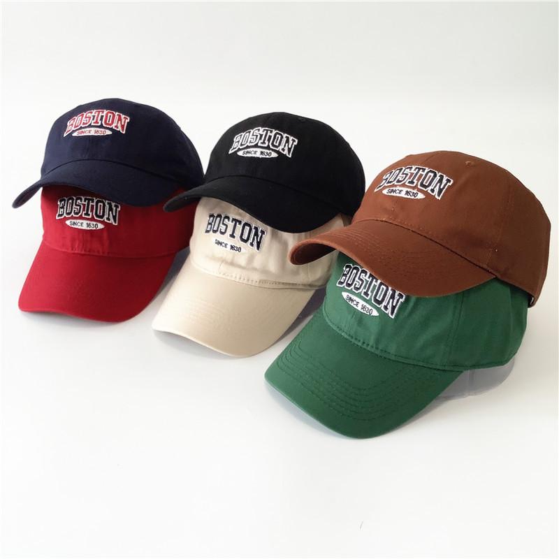 American Embroidered Baseball Cap for Women Retro Casual Face Showing Small Soft Top Couple Baseball Cap Men Versatile Sun Protection Cap
