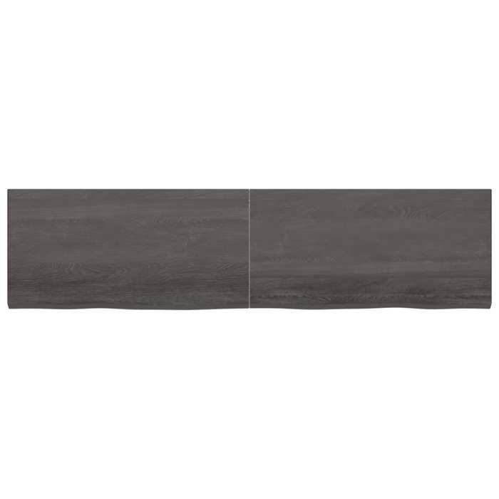 VidaXL Dark Grey Desk Top 200x50x4 Cm Treated Oak Wood 3156460