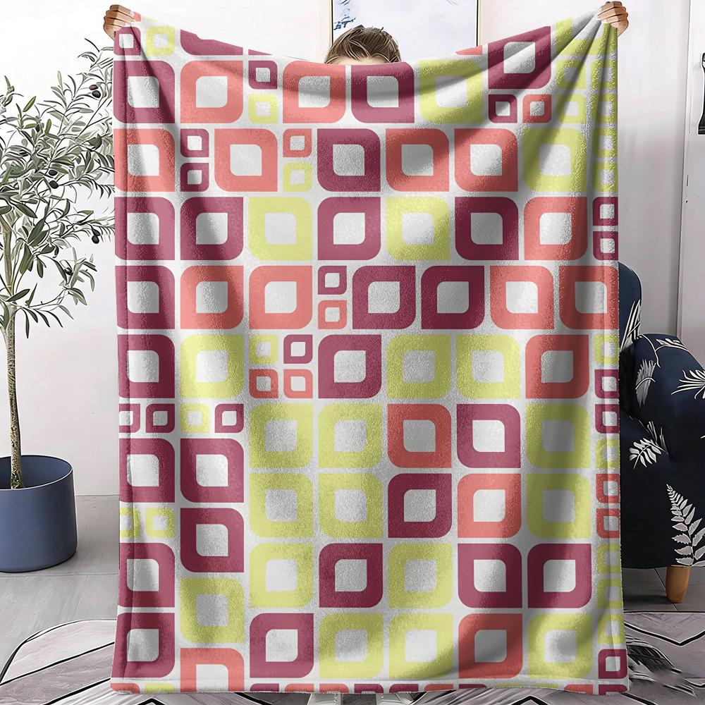 Retro Sunburst Überwurf Weiche Flanell AC Decke Leichter Sommer-Nickerchen-Überwurf Gemütliche Decke für Sofa Bett Reisen Zuhause