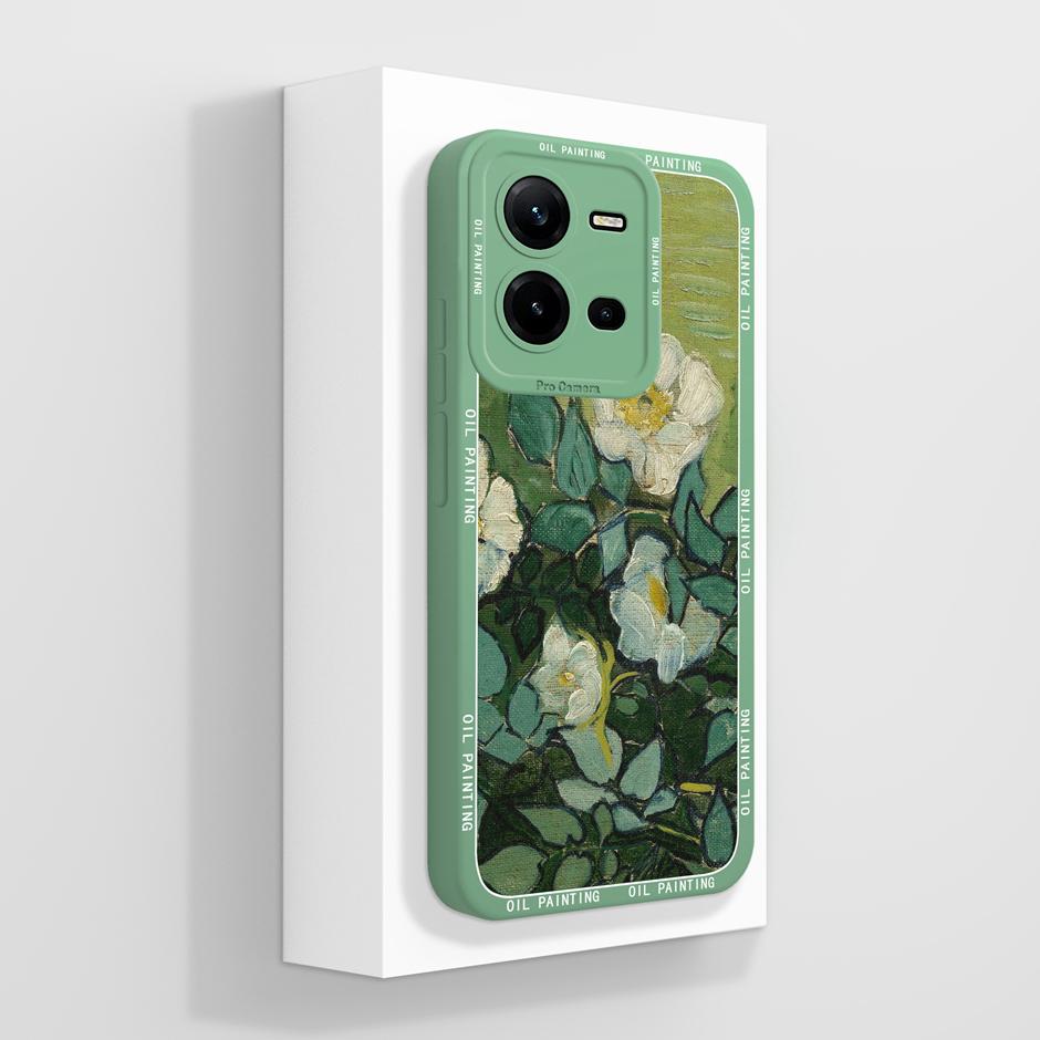 For Vivo V25 V25E 4G 5G Case Cute Advanced Sense Flowers Silicone Soft Shell For VivoV25 5G VivoV25E 4G Prevalent Fundas Bumper