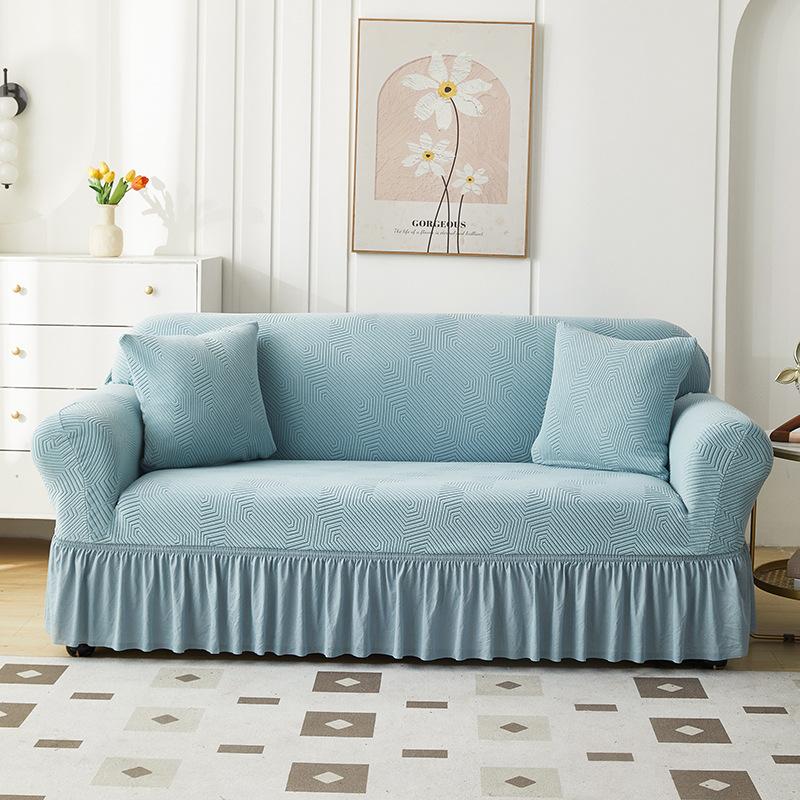 Popular Jacquard Skirt Edge Sofa Cover All-Inclusive Universal Set Four-Season Universal Sofa Towel Cover Sofa Cover