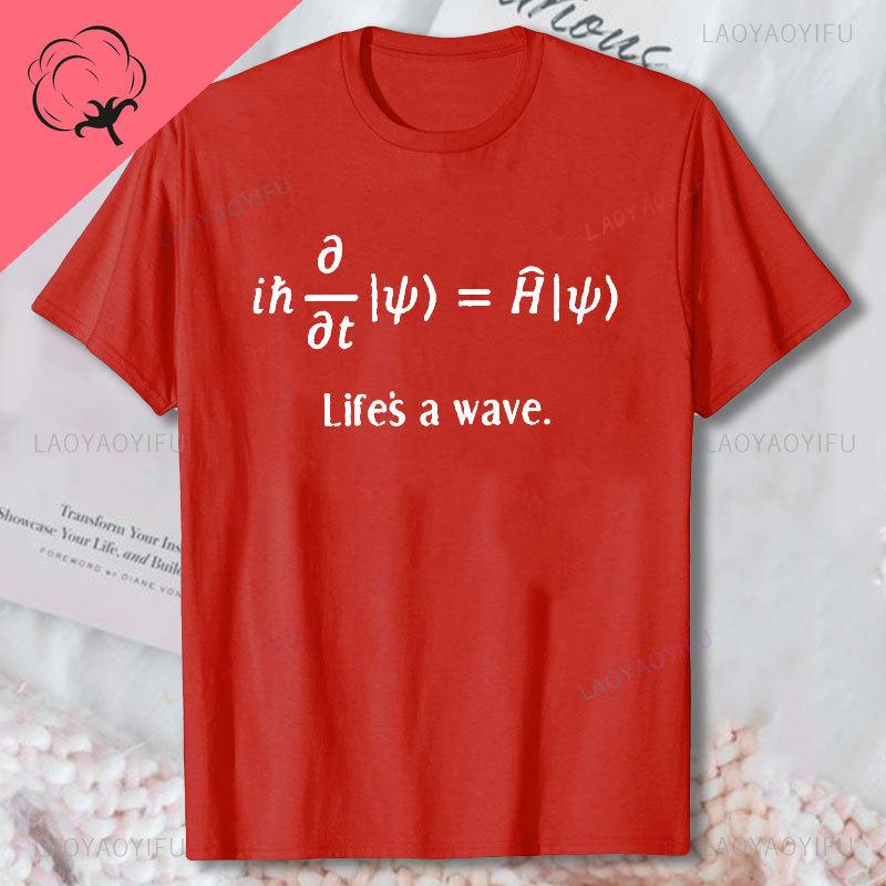 Funny Schrodinger Equation TShirt for Physicists Mathematicians T Shirt Boys Fashion Cotton Print Shirt Mens Graphic Tee Tops