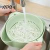 Rinsing Bowl for Grains Double Layer Vegetable Washing Basket Multifunctional Draining Fruit Food Prep Colander & Colander Strainer Kitchen