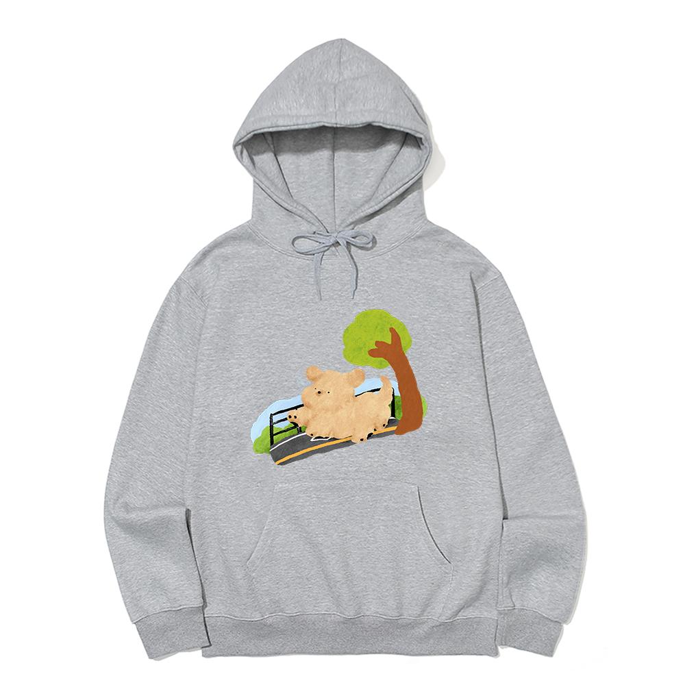 Puppy Running With Tree Hoodie_3 Color