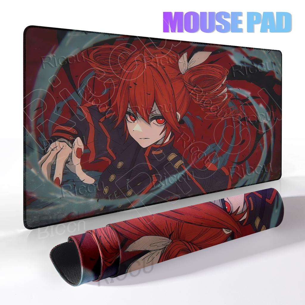 Kawaii Anime Mädchen Gaming Mauspads K-Kasane Teto Muster Erweitertes LockEdge Mauspads XXL Computer Tastatur Gummi Rutschfeste Matte