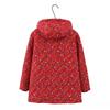 Women's Winter Plus Size Fleece-Lined Warm Coat Hooded Casual Jacket for Middle-Aged and Elderly Women