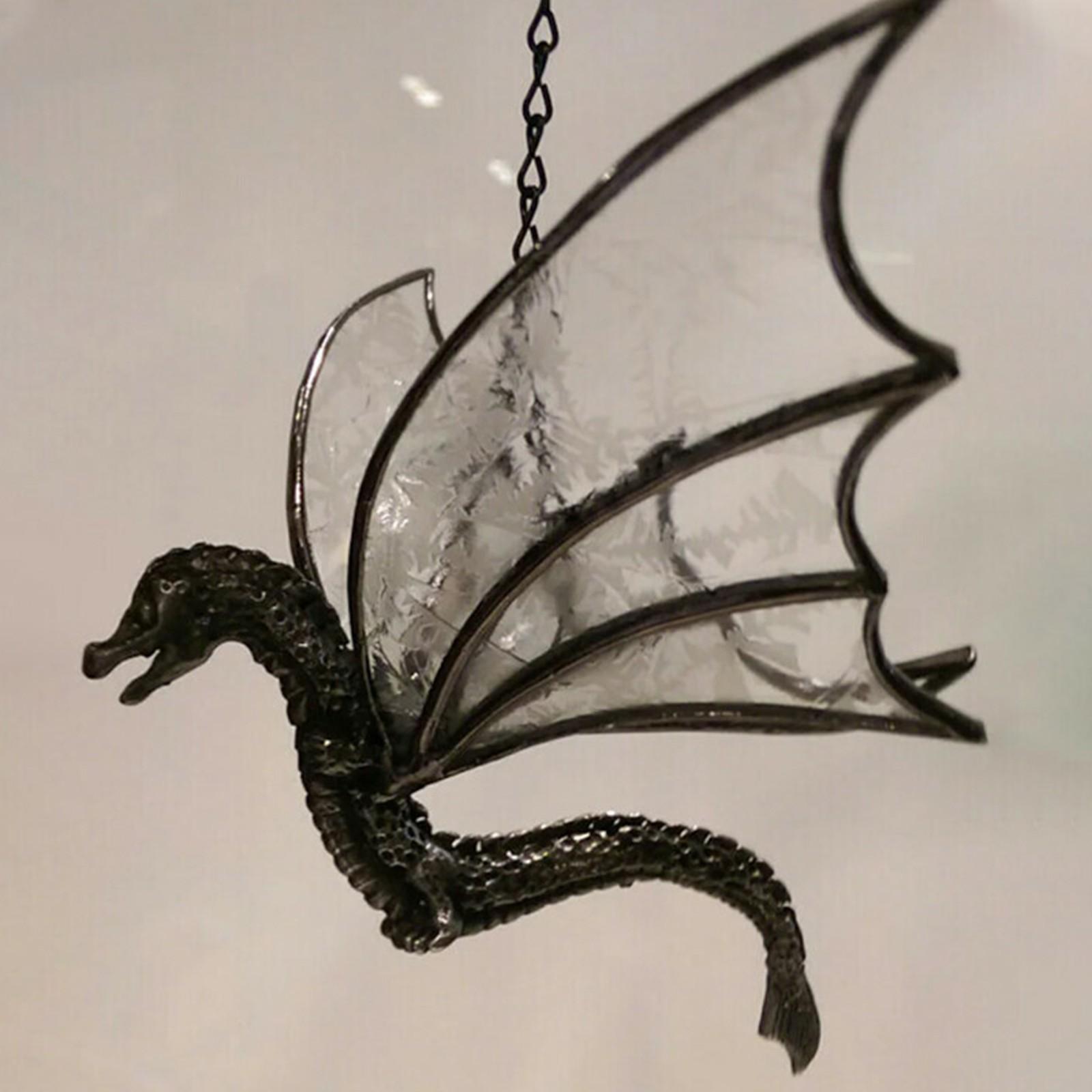 Dragon Hanging Stained SunCatcher  Colored Stained Glass Window Hangings Suncatcher Dragon Craft Window Decor Home IndoorDragon 5ml